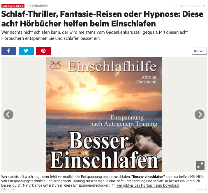 Besser einschlafen von Syncsouls vorgestellt im Stern