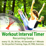 Workout Intervall Timer: wiederkehrender Gong alle 15, 20, 30 Sek, 45 Sekunden, 1 Minute