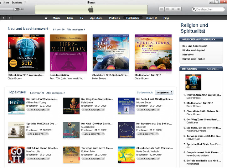 SyncSouls Hörbuch Produktion auf Platz 1 in den iTunes Charts