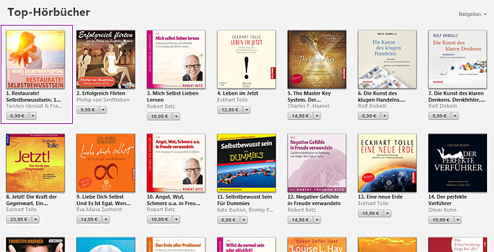 Restaurate! Selbstbewusstsein Platz 1 iTunes Ratgeber Charts
