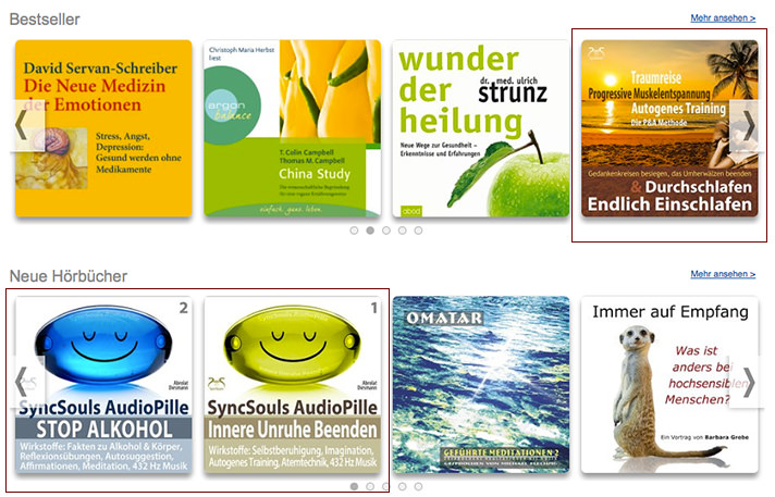 Syncsouls AudioPille gestartet - Endlich Einschlafen Hörbuch Bestseller